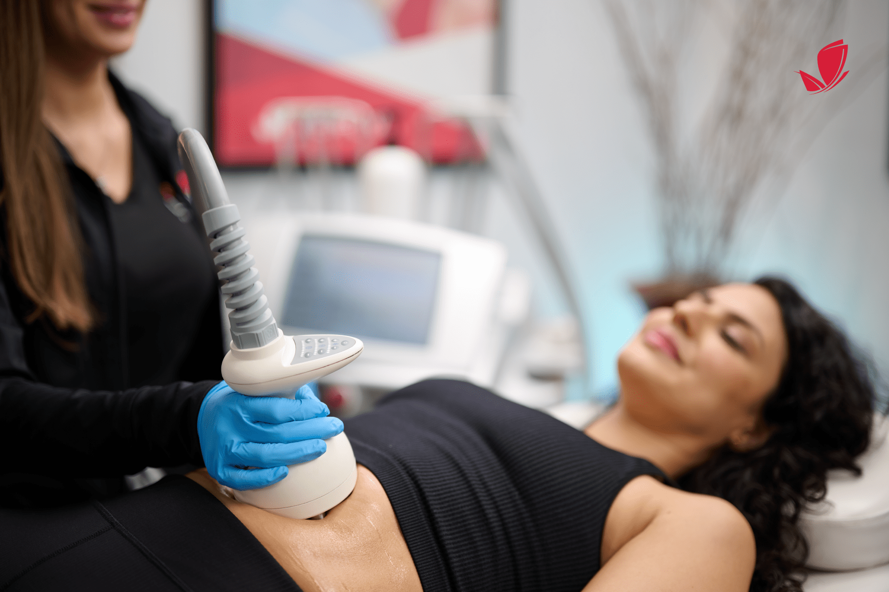 women getting laser lipo treatments