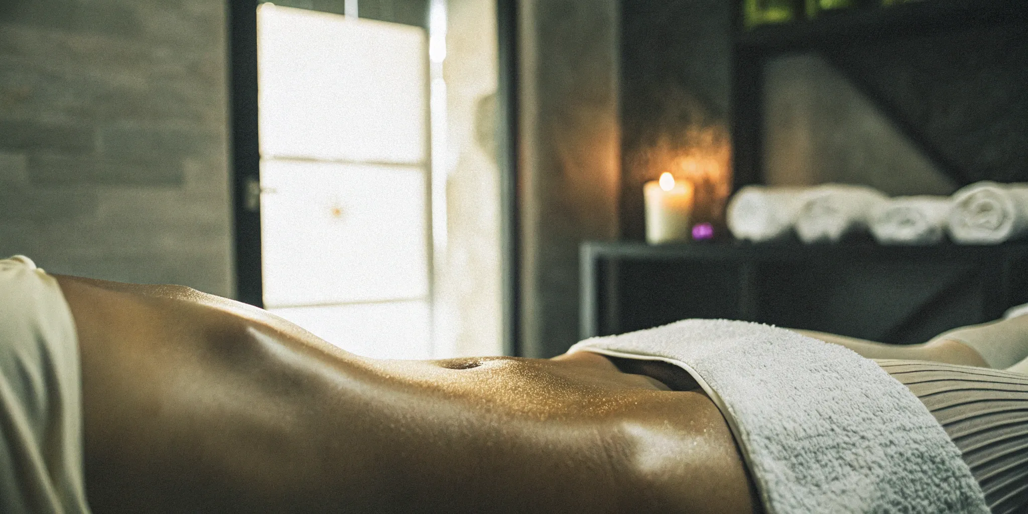 Laser lipo belly before and after results on a woman's smooth, toned abdomen.