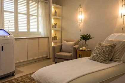 Modern clinic with laser light lipo technology for achieving body contouring results.