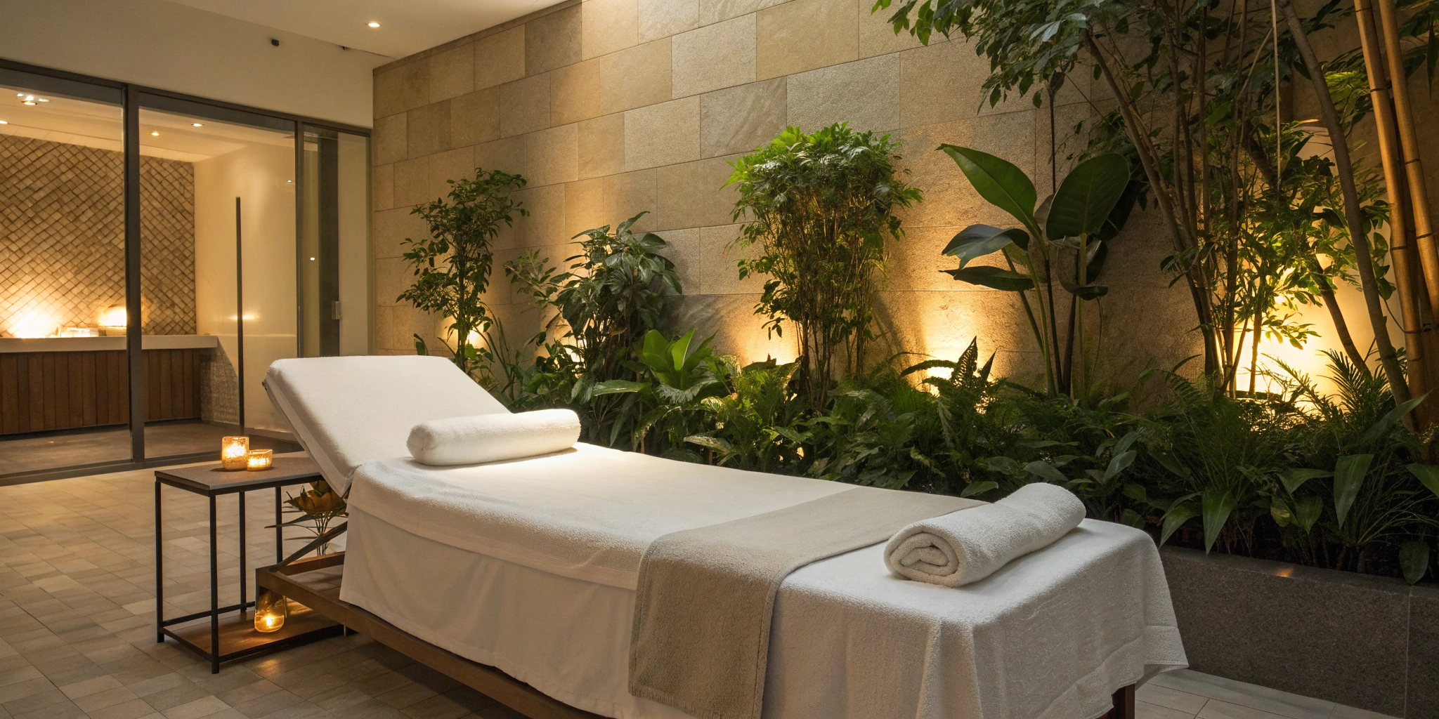 Medspa treatment room for non-surgical fat reduction near me.