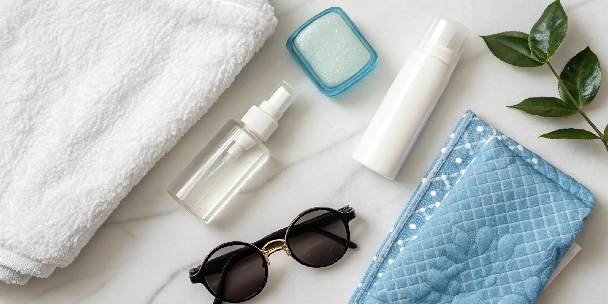 A gentle cleanser, moisturizer, and sunglasses for a safe microneedling aftercare routine.