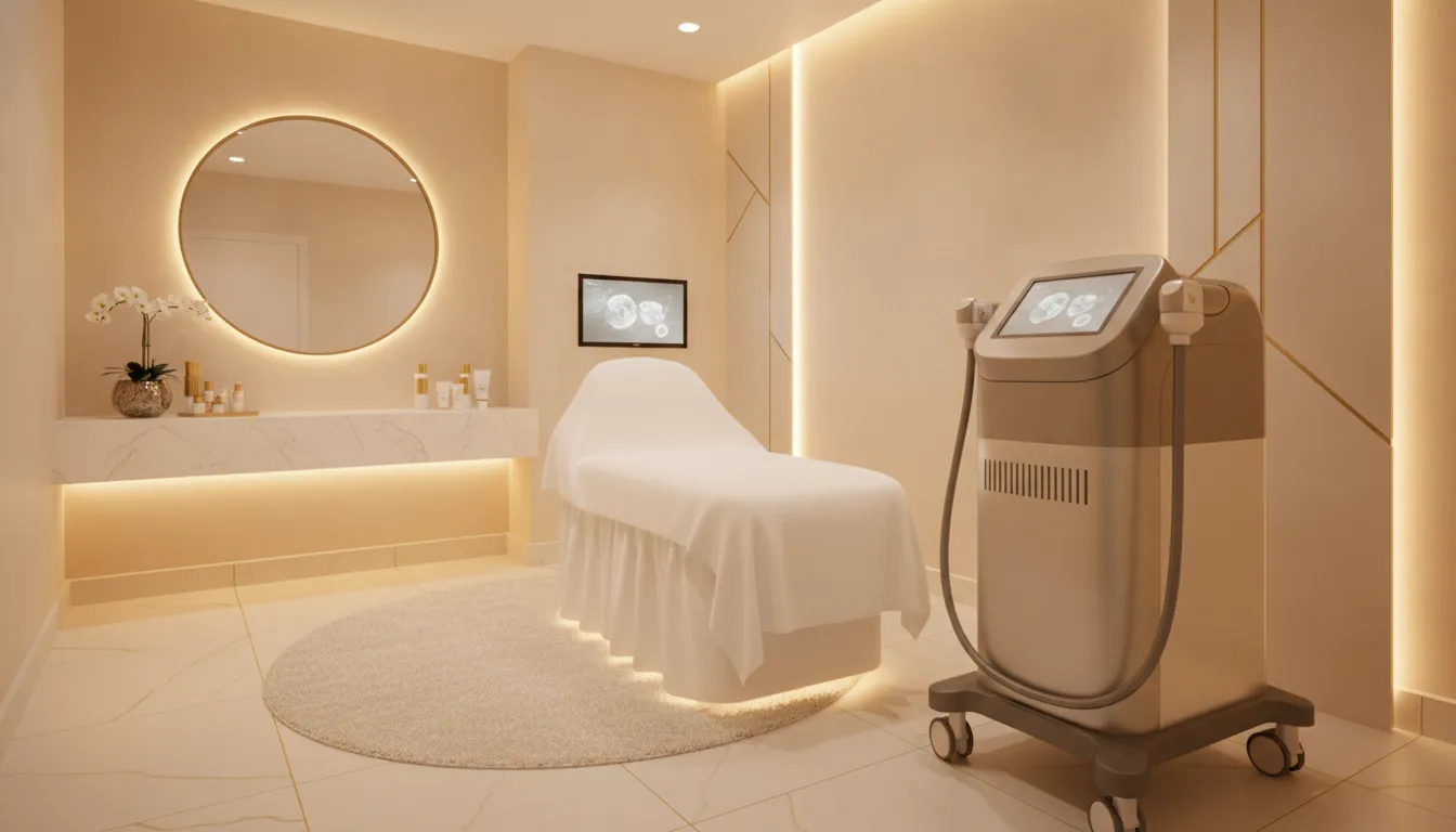 Venus Legacy skin tightening and cellulite reduction treatment room at LightRx Medspa