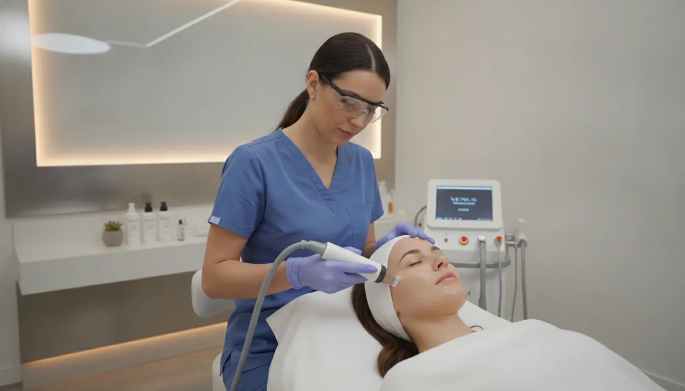 Venus Viva NanoFractional RF treatment device in a modern medical aesthetics clinic