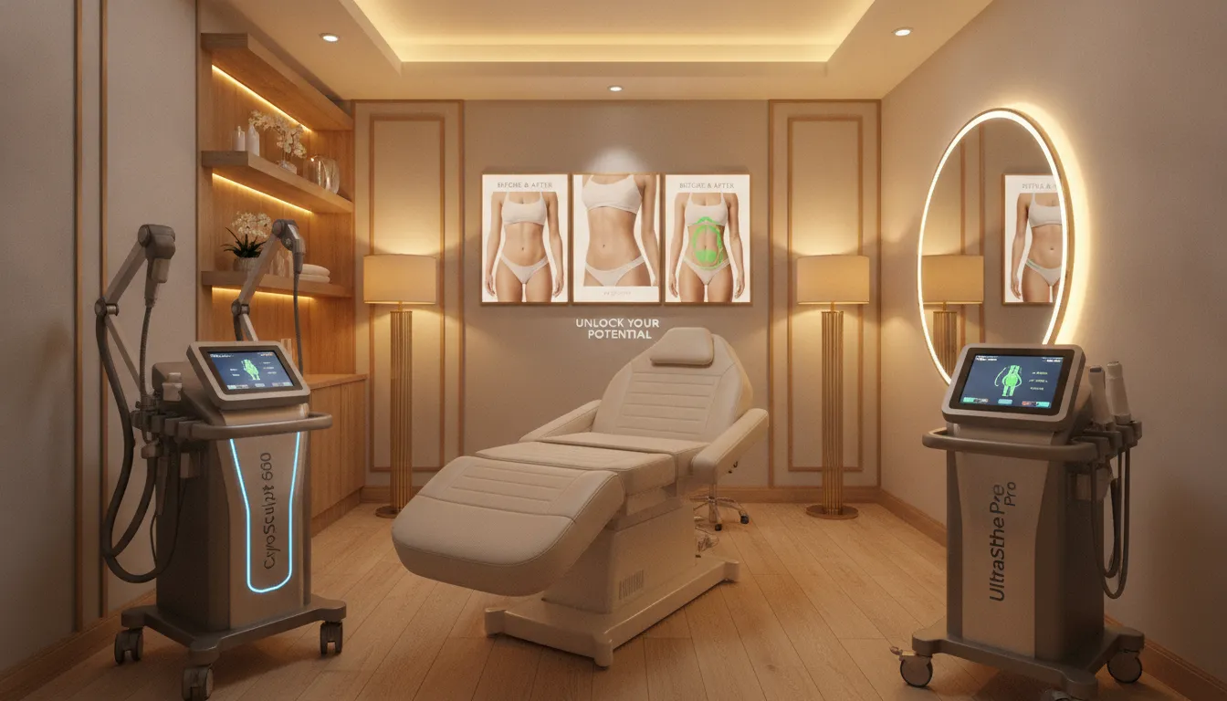 LightRx medspa treatment room with advanced body contouring technology